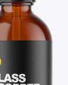 Amber Glass Dropper Bottle Mockup