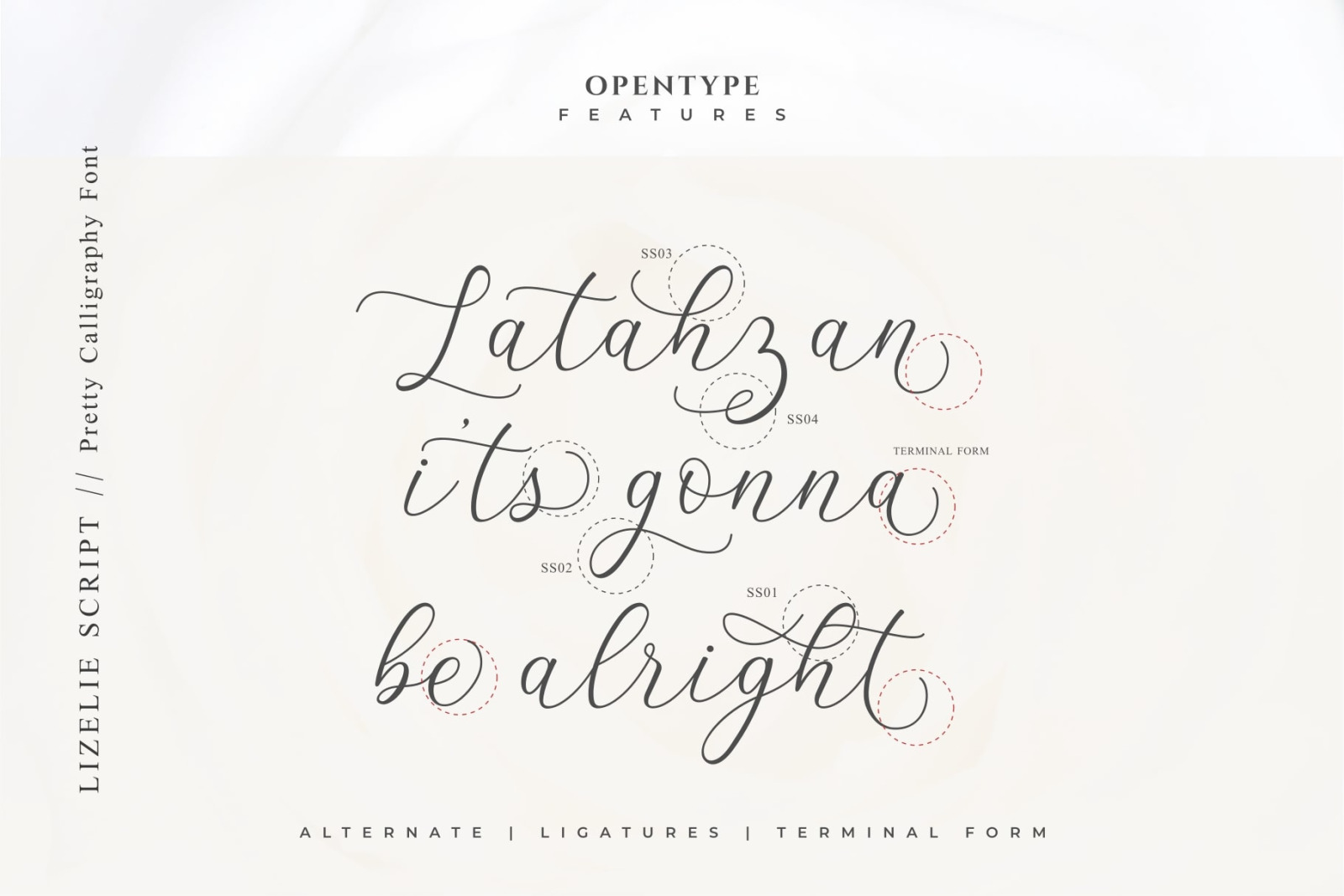 Lizelie Calligraphy font Lizelie Calligraphy font