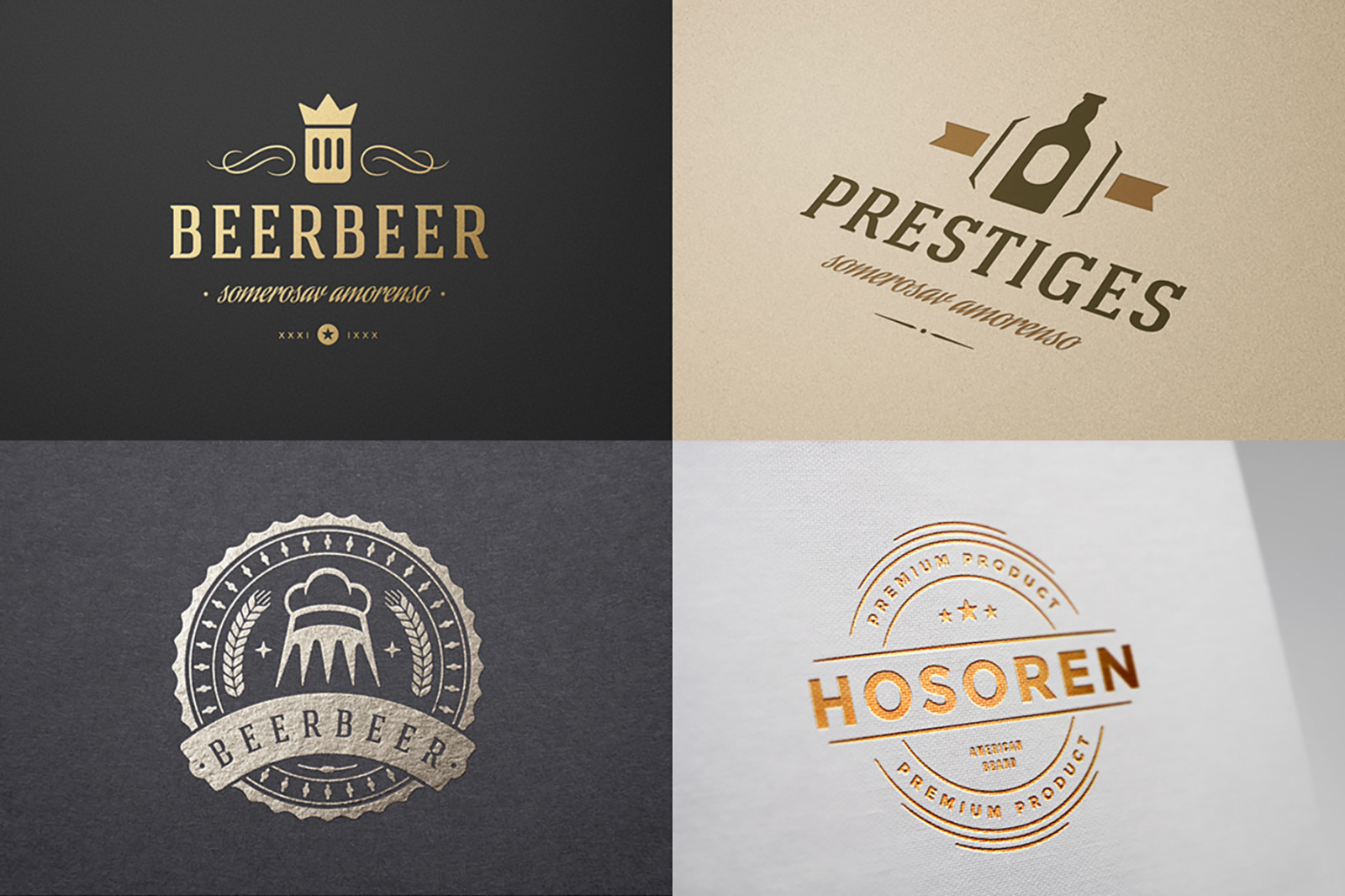 45 Beer Logotypes and Badges