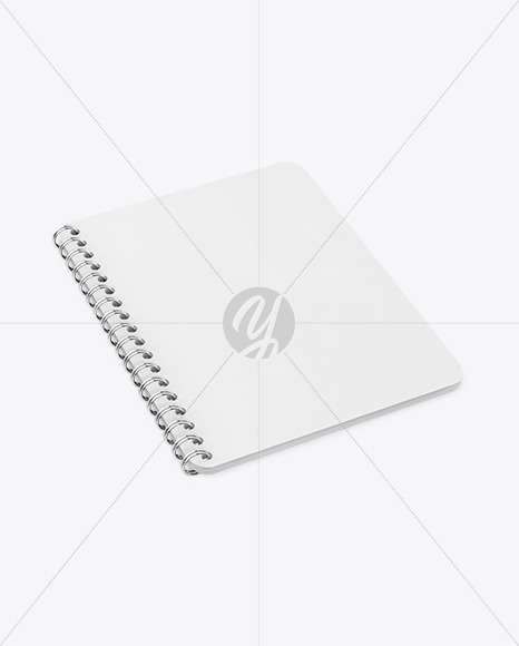 Notebook Mockup - Half Side View