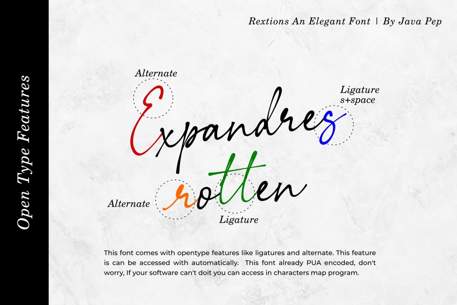 Rextions / an elegant font