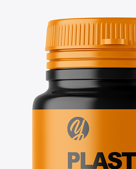 Glossy Plastic Pills Bottle Mockup