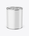 Tin Can With Pull Tab &amp; Matte Finish Mockup