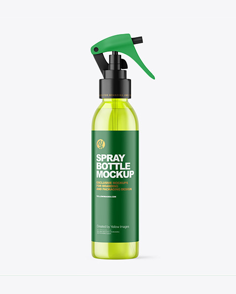 Color Plastic Spray Bottle Mockup