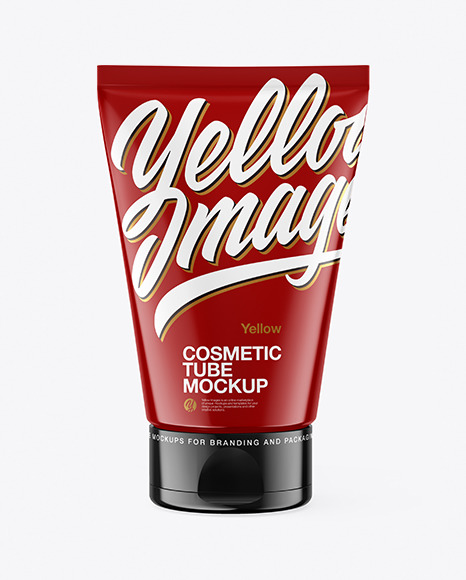 Glossy Cosmetic Tube Mockup