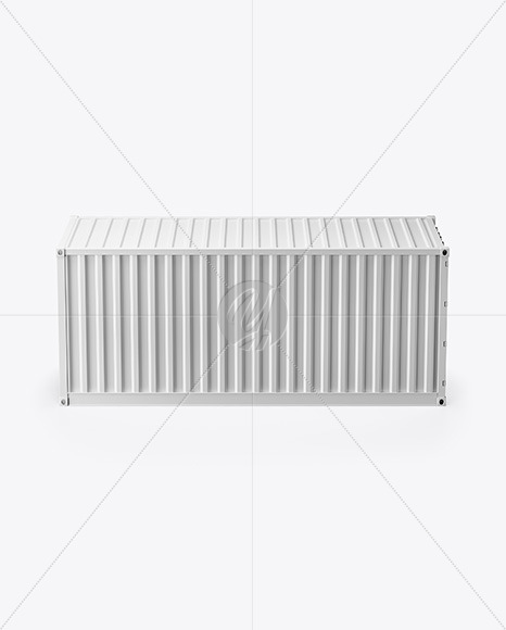 Shipping Container Mockup Side View