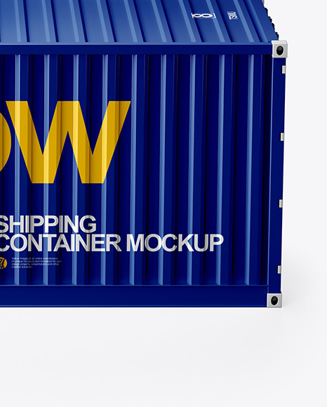 Shipping Container Mockup Side View