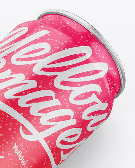 Metallic Can W/ Glossy Finish Mockup