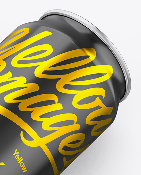 Metallic Can W/ Glossy Finish Mockup Metallic Can W/ Glossy Finish Mockup