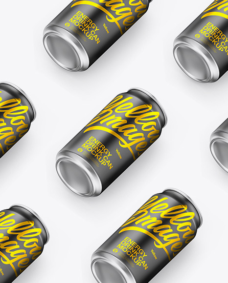 Metallic Can W/ Matte Finish Mockup Metallic Can W/ Matte Finish Mockup