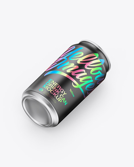 Metallic Can W/ Matte Finish Mockup Metallic Can W/ Matte Finish Mockup