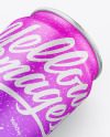 Metallic Can W/ Matte Finish Mockup