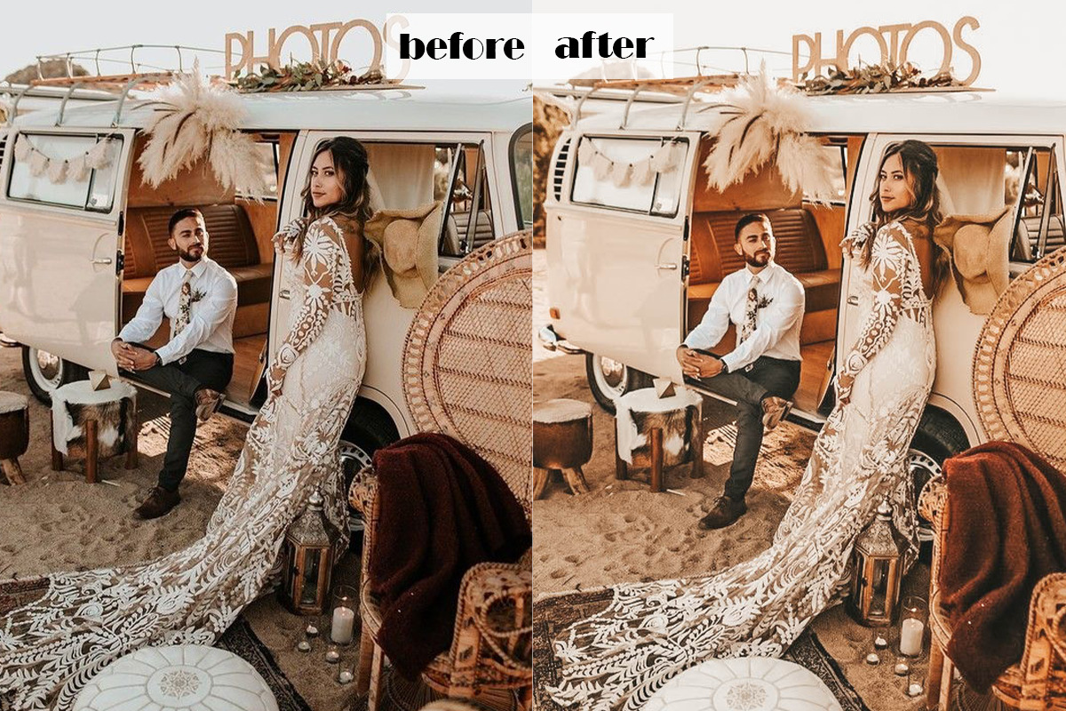 Boho Wedding Lightroom Presets | Mobile + Desktop