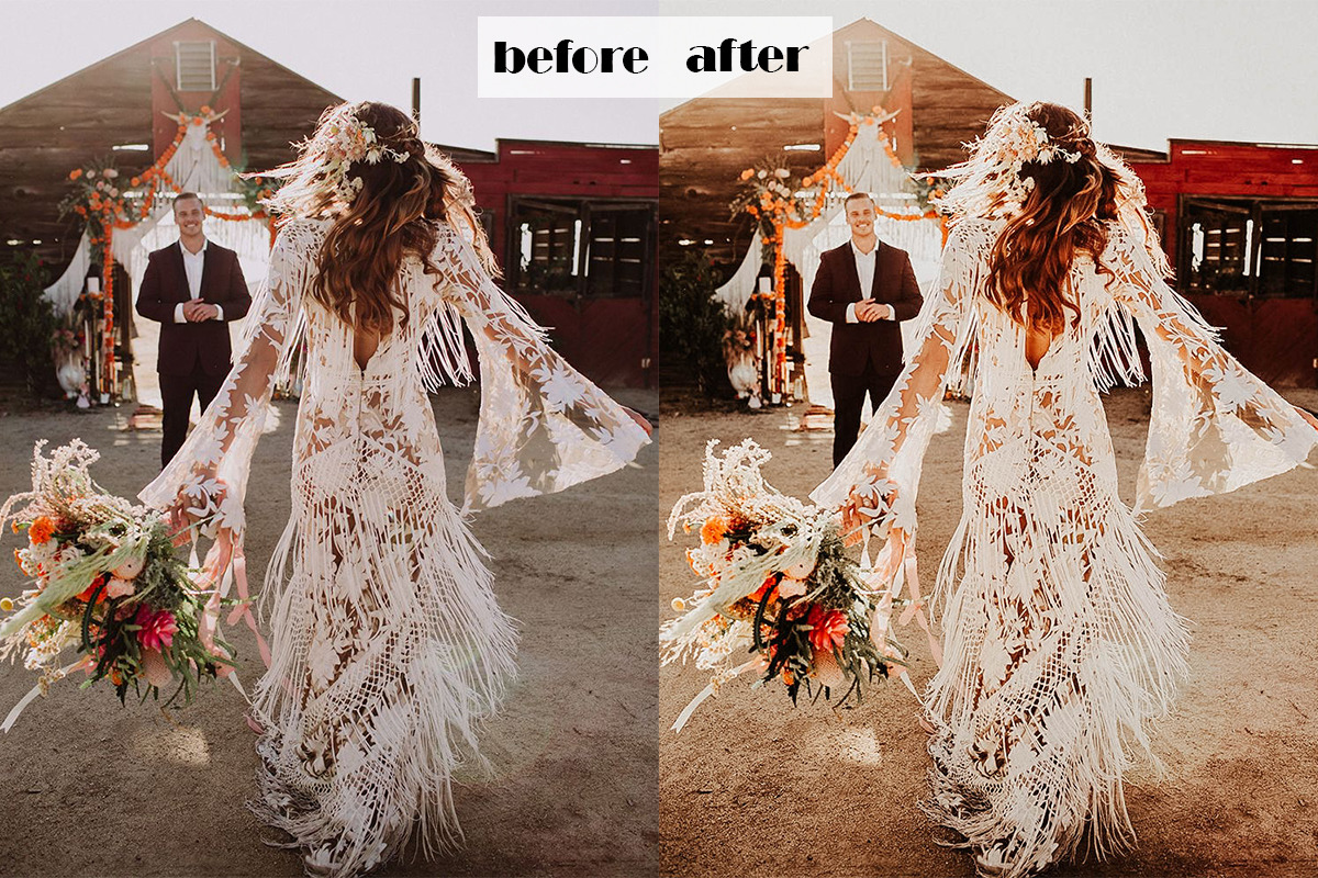 Boho Wedding Lightroom Presets | Mobile + Desktop