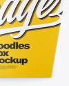 Glossy Paper Noodles Box Mockup - Front View (High Angle Shot)