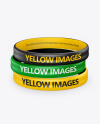 Glossy Silicone Wristbands Mockup