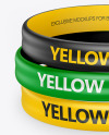 Glossy Silicone Wristbands Mockup