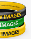 Glossy Silicone Wristbands Mockup