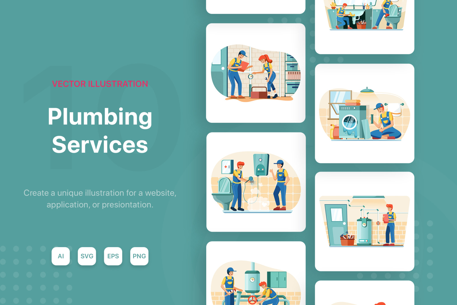 M136_Plumbing Service Illustrations