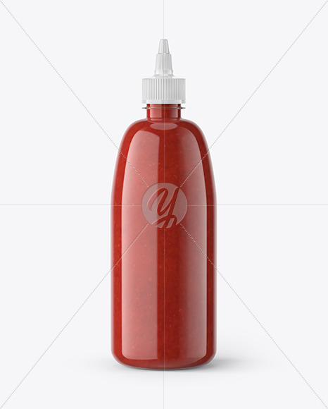 Sriracha Sauce Bottle Mockup