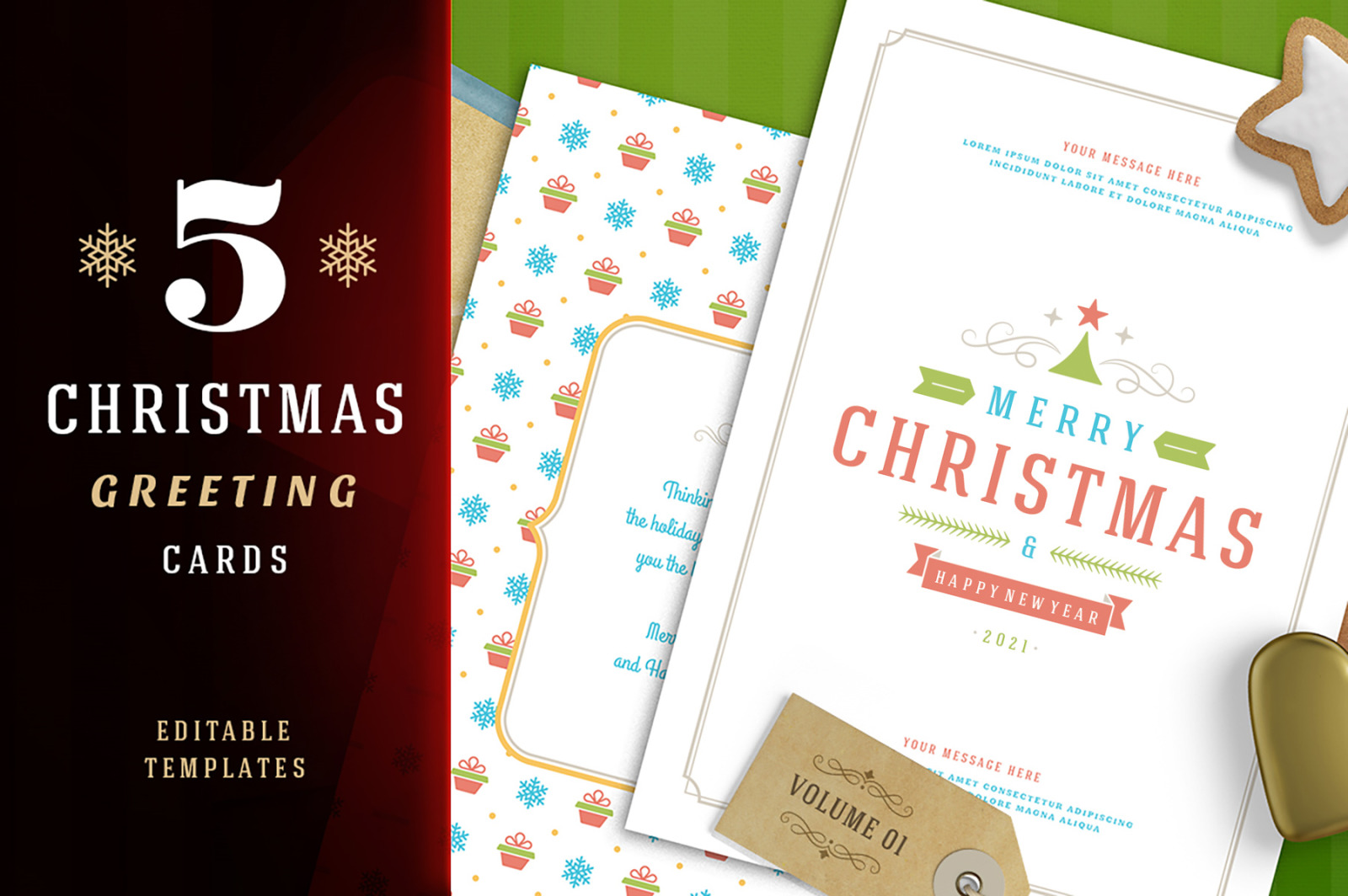 5 Christmas greeting cards 5 Christmas greeting cards