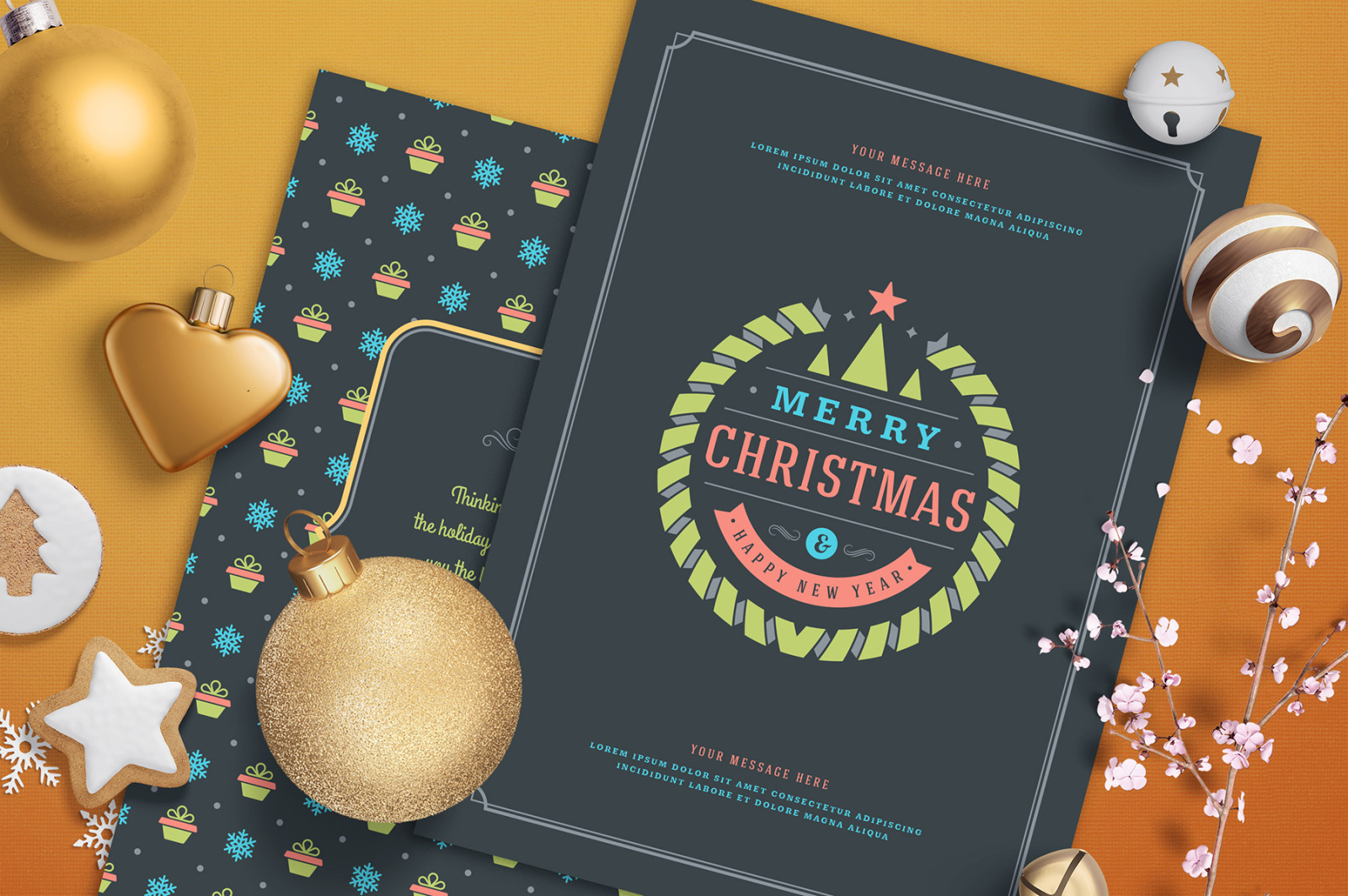 5 Christmas greeting cards