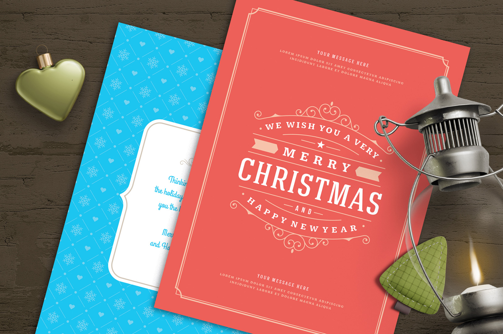 5 Christmas greeting cards