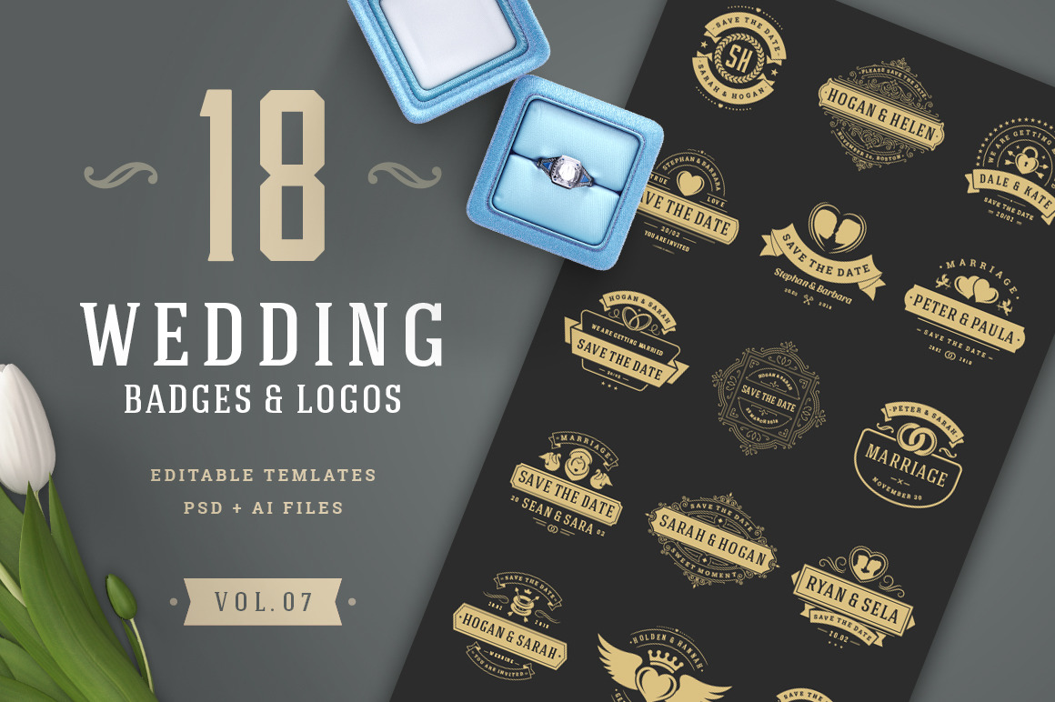 18 Wedding Logos and Badges 18 Wedding Logos and Badges