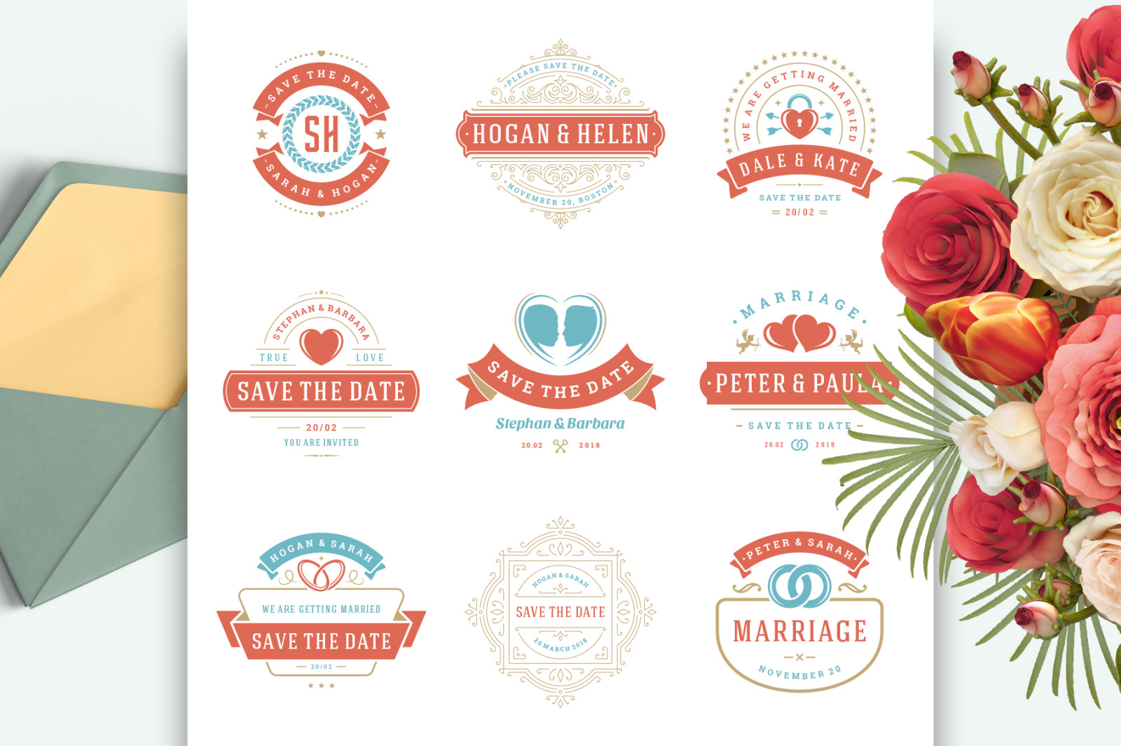 18 Wedding Logos and Badges 18 Wedding Logos and Badges