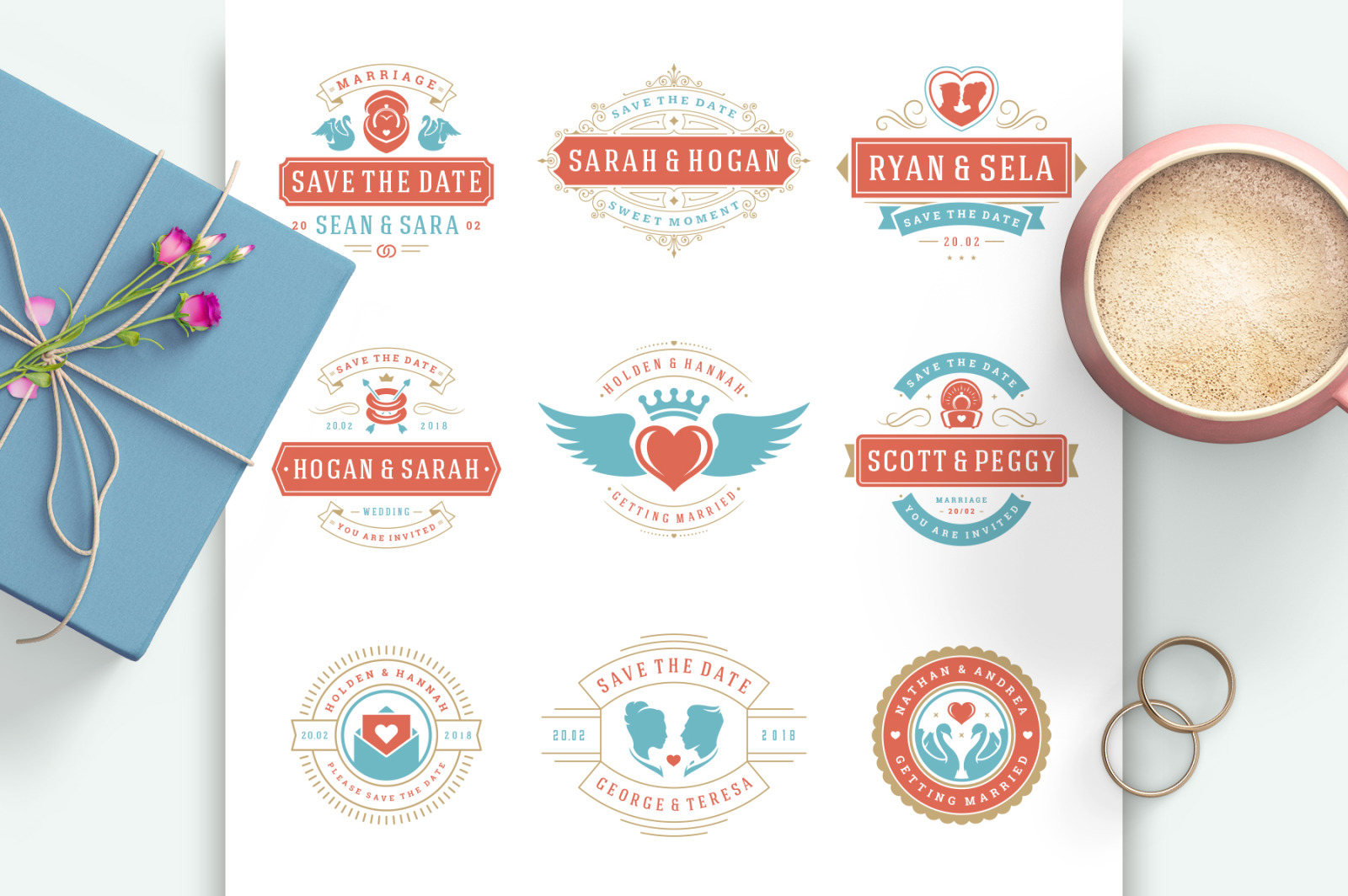 18 Wedding Logos and Badges 18 Wedding Logos and Badges