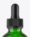 Green Glass Dropper Bottle Mockup