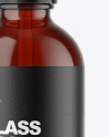 Dark Amber Glass Dropper Bottle Mockup