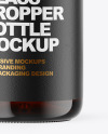 Dark Amber Glass Dropper Bottle Mockup