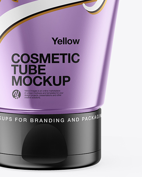 Metallic Cosmetic Tube Mockup