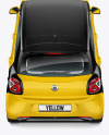 Hatchback Mockup - Back View (High-Angle Shot)