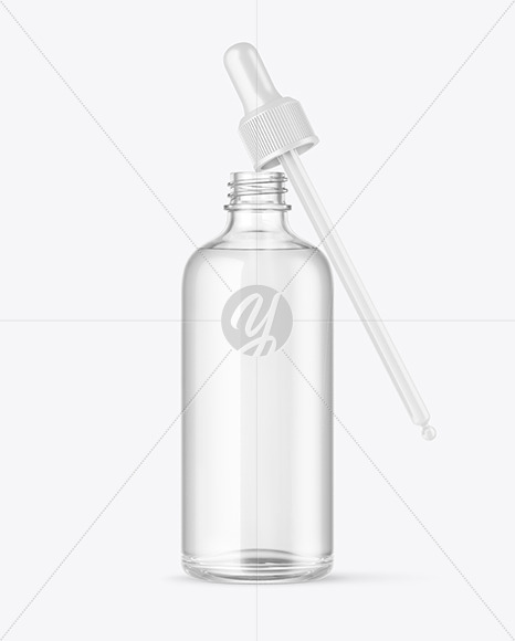 Clear Bottle With Dropper Mockup