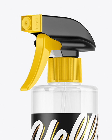 Clear Spray Bottle Mockup