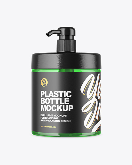 Clear Plastic Bottle Mockup