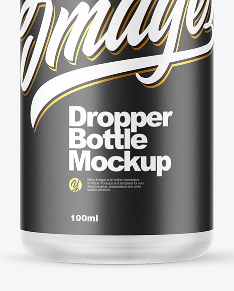 Frosted Dropper Bottle Mockup