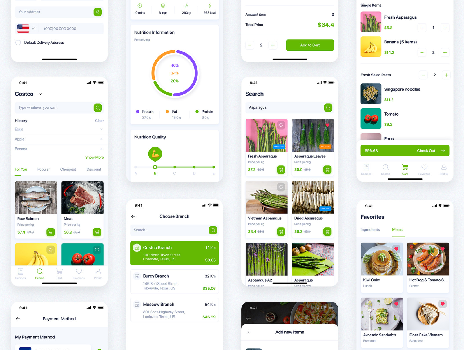 Delites - Online Grocery &amp; Recipes UI Kit