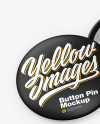 Two Matte Button Pins Mockup