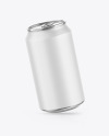 Metallic Drink Can w/ Matte Finish Mockup