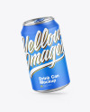 Metallic Drink Can w/ Matte Finish Mockup