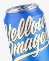 Metallic Drink Can w/ Matte Finish Mockup