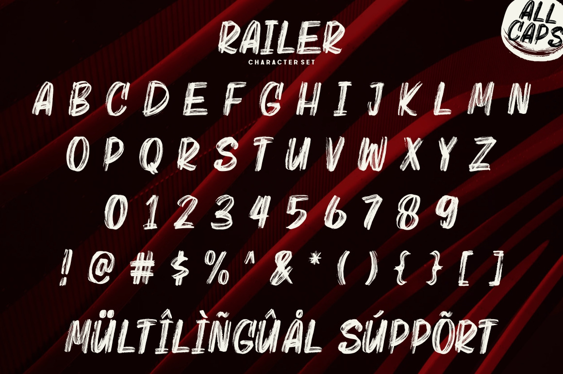 Railer | Handbrush Font