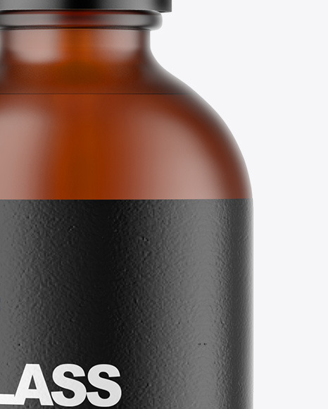 Frosted Amber Glass Dropper Bottle Mockup