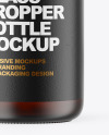 Frosted Amber Glass Dropper Bottle Mockup