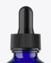 Blue Glass Dropper Bottle Mockup