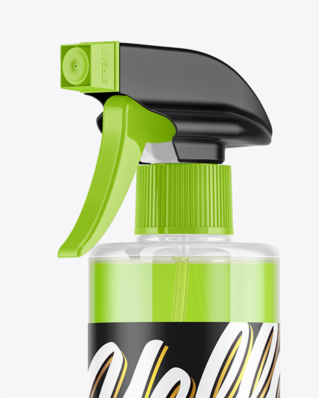 Clear Spray Bottle Mockup