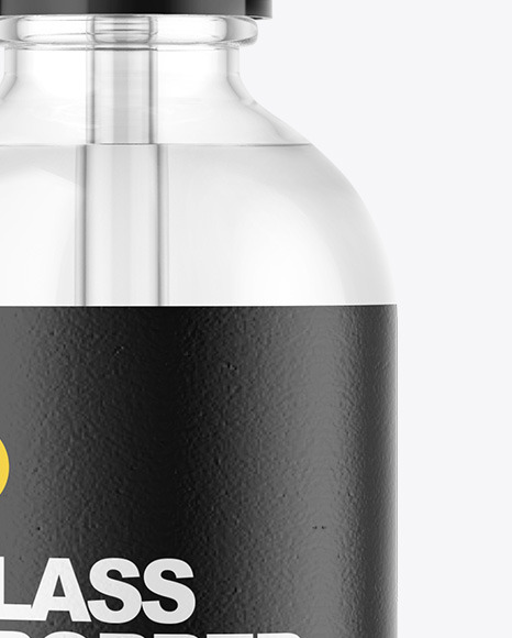 Clear Glass Dropper Bottle Mockup